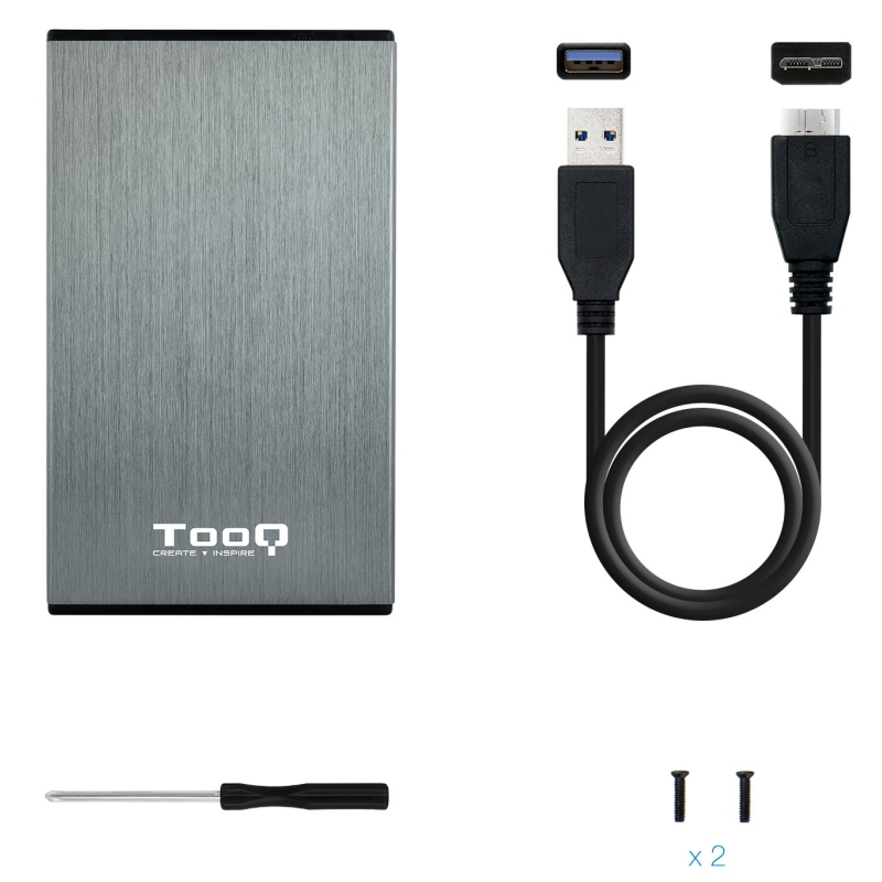 Infortisa Image 3 - Tooq TQE-2527G Caja HDD 2.5" USB 3.1 Gen1/USB 3.0