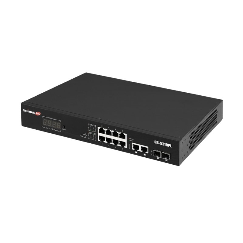 Infortisa Image 2 - Edimax GS-5210PL Switch 10xGb PoE+ 2xSFP Surve