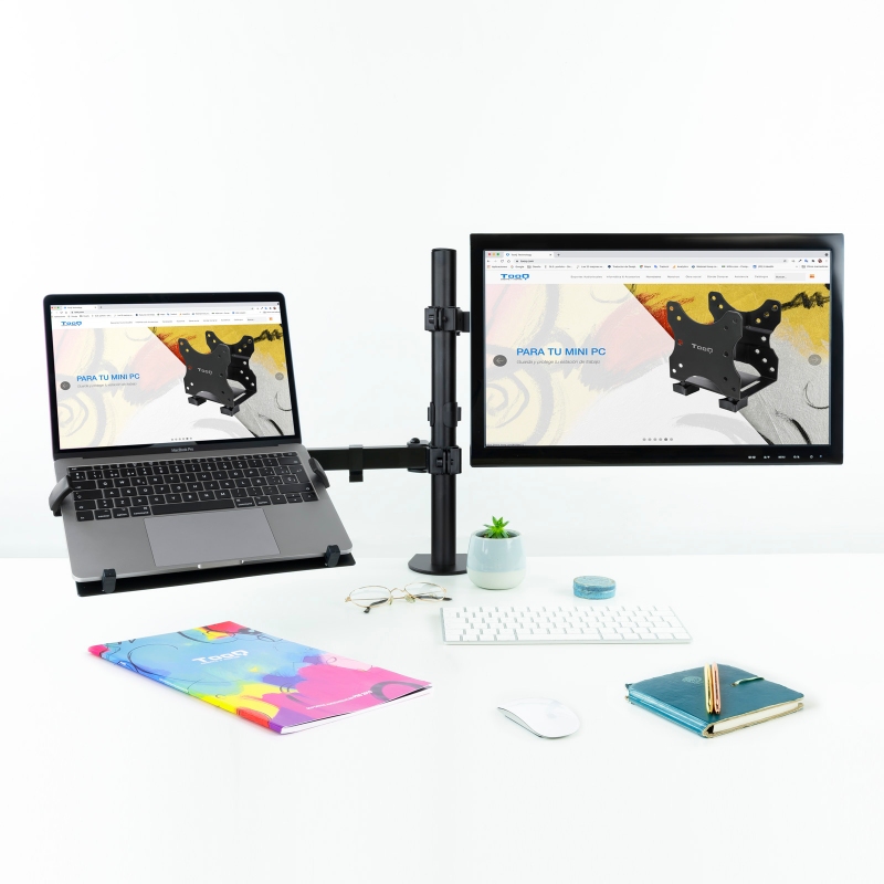 Infortisa Image 2 - Tooq DB1200TN-B Soporte mesa monitor/portátil