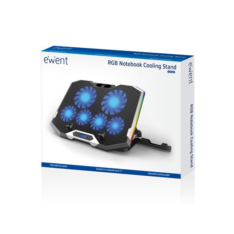 Infortisa Image 1 - EWENT Refrigeracion y soporte portatil 6 vent. 17"