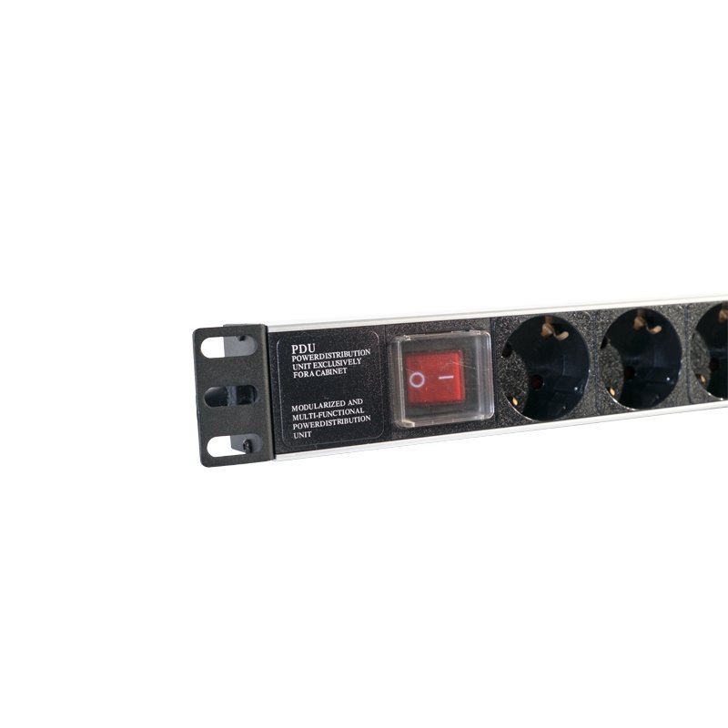 Infortisa Image 1 - 2LAN Regleta 19" 8 Schukos Interruptor