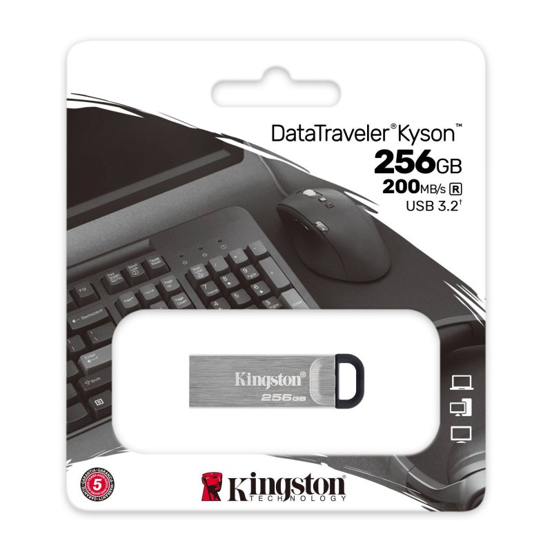 Infortisa Image 2 - Kingston DataTraveler DTKN 256GB USB 3.2 Gen1 Plat