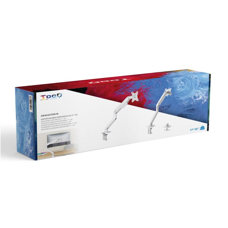 Infortisa Image 3 - Tooq DB4032TNR-W Soporte mesa monitor/tv 17-32" Bc