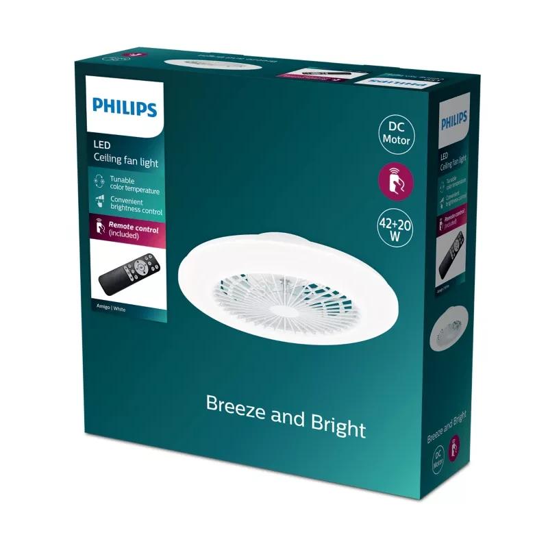 Infortisa Image 1 - PHILIPS Ventilador techo Amigo LED 20+42W Blanco