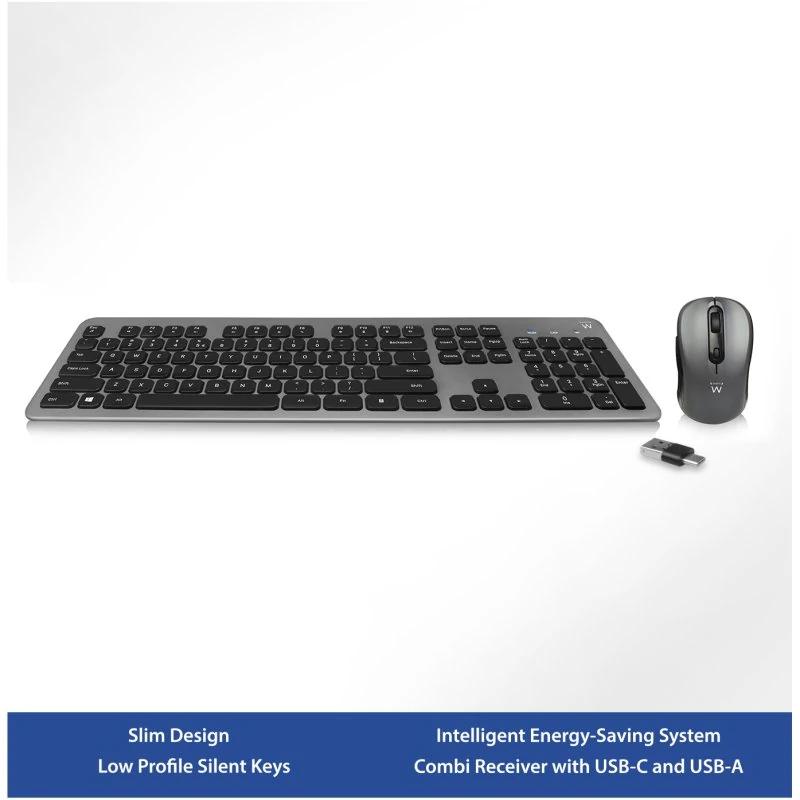 Infortisa Image 1 - EWENT Kit Teclado +raton Ew3272 Slim