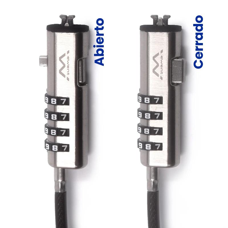 Infortisa Image 1 - EWENT Cable Seguridad Nano combinacion