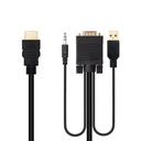 Infortisa Image 1 - Nanocable Conversor HDMI a VGA-Jack-UBS, 1.8 m