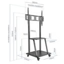 Infortisa Image 1 - iggual GOLIAT Soporte TV con ruedas 37"-100" 150kg