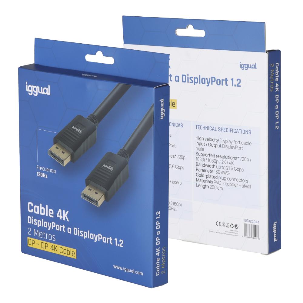 Infortisa Image 1 - iggual Cable DisplayPort (M) 1.2 4K@60hz 2 metros