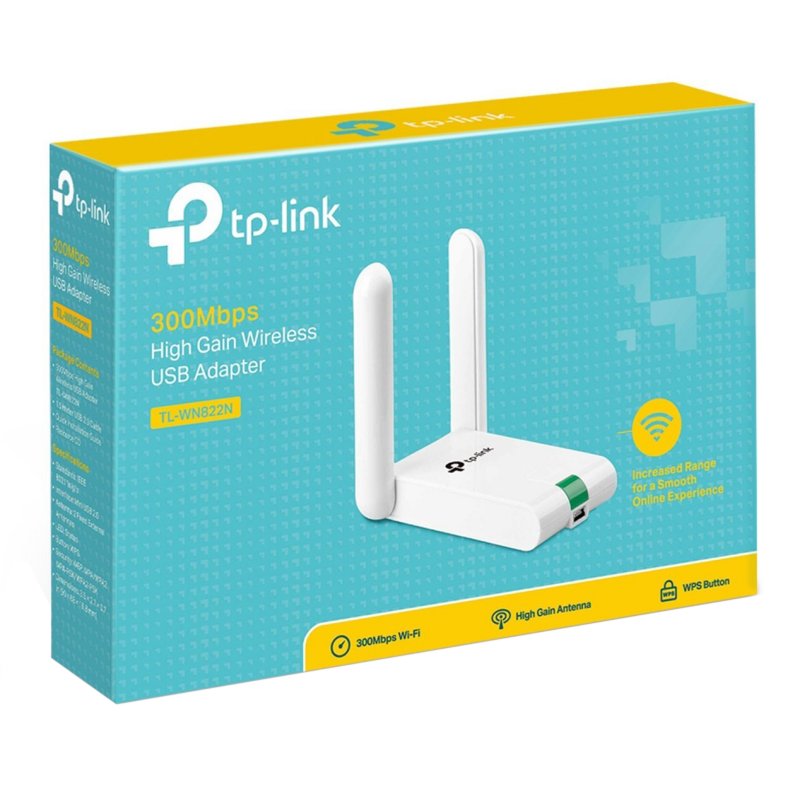 Infortisa Image 1 - TP-LINK TL-WN822N Adaptador Red N300 3dBi USB