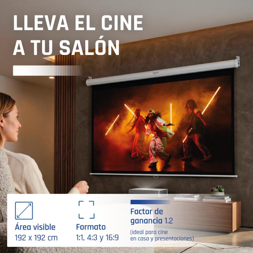 Infortisa Image 2 - iggual Pantalla manual 1:1 112" 200x200 cm