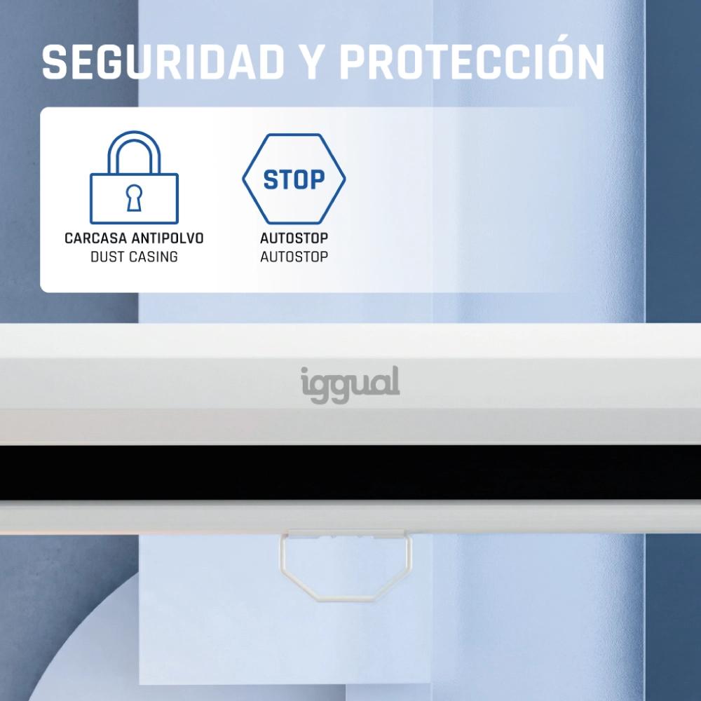 Infortisa Image 5 - iggual Pantalla manual 1:1 112" 200x200 cm