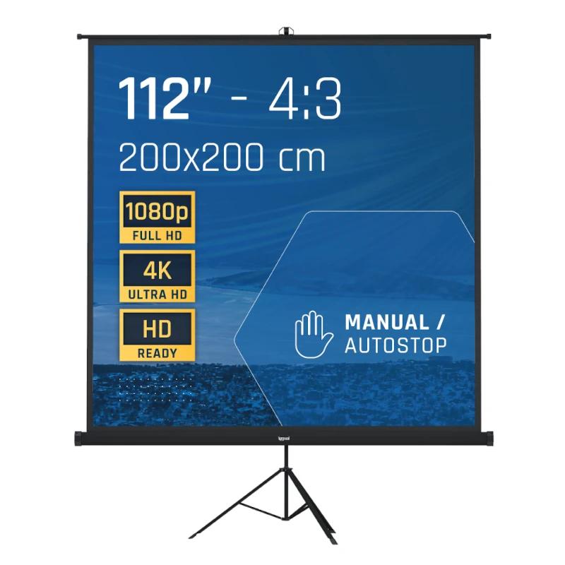 Infortisa Image 2 - iggual Pantalla 112" 200x200 cm 1:1 trípode+bolsa