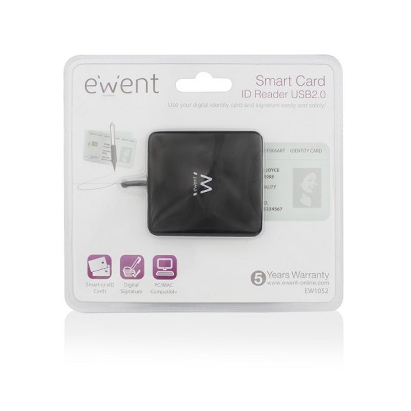 Infortisa Image 1 - EWENT EW1052 Lector Tarjetas USB2 DNI/Sanitaria
