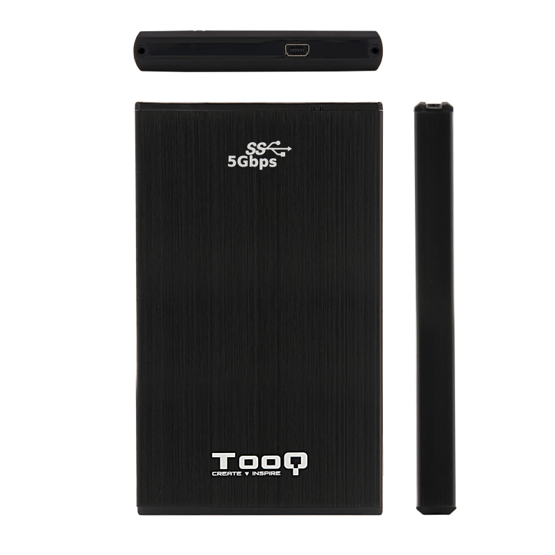 Infortisa Image 1 - TooQ TQE-2522B caja HD 2.5" SATA3 USB 3.0 Negra