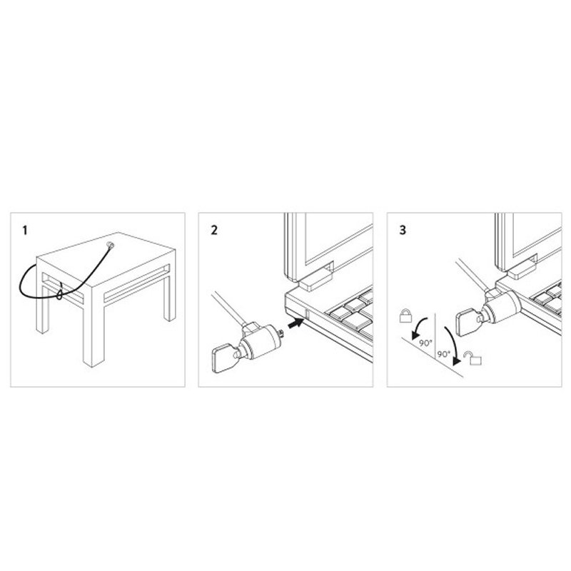 Infortisa Image 1 - EWENT EW1242 Cable de Seguridad con llave