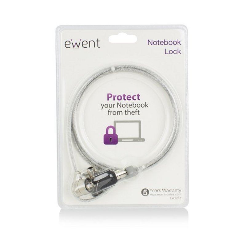 Infortisa Image 2 - EWENT EW1242 Cable de Seguridad con llave