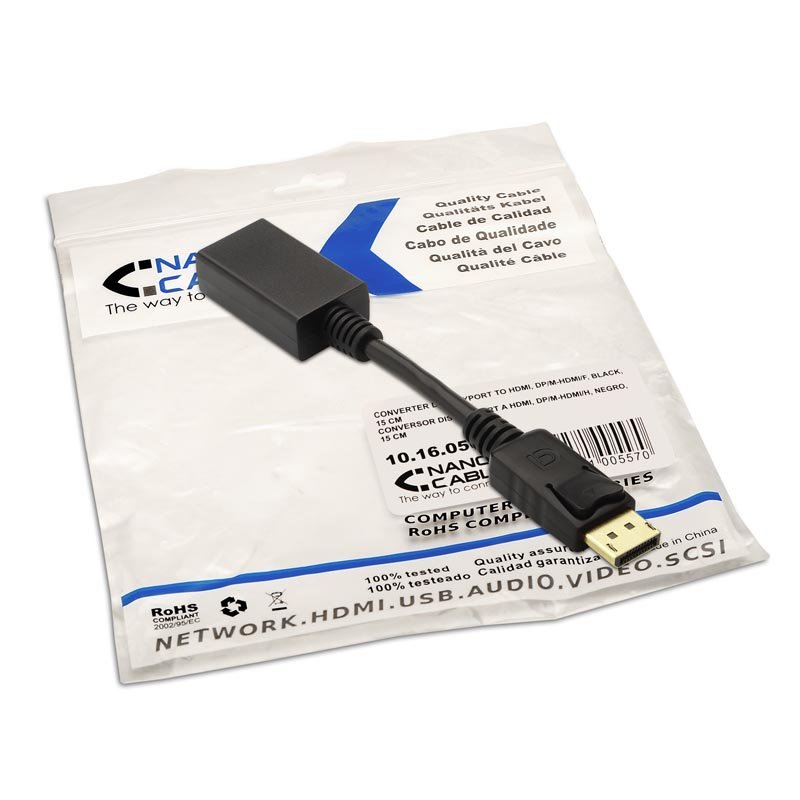 Infortisa Image 1 - Nanocable Adaptador Displayport (M) a Hdmi (H)
