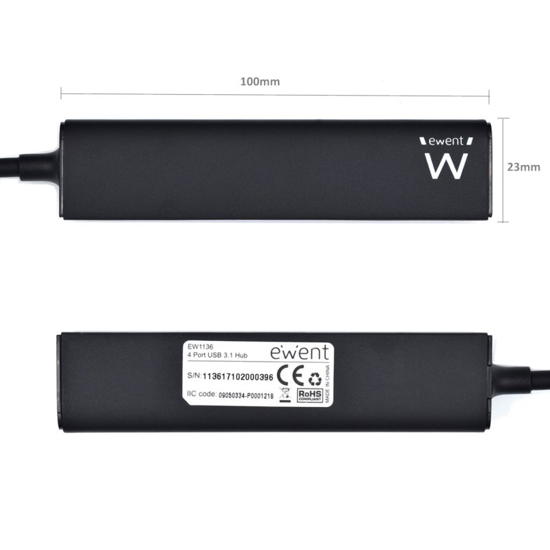 Infortisa Image 1 - EWENT EW1136  Hub 4 Puertos USB 3.0