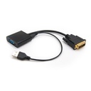 Infortisa Image 2 - Nanocable Conversor DVI 24+1/M A VGA HDB15/H 10 cm