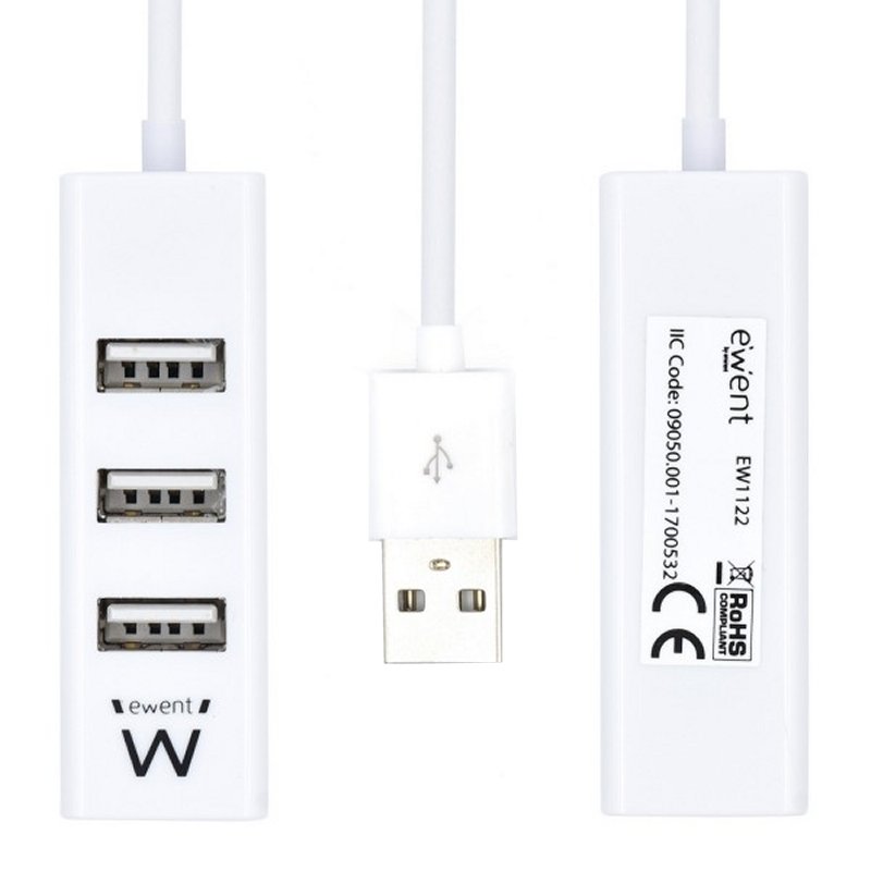 Infortisa Image 2 - EWENT EW1122 MINI-HUB USB 4 PUERTOS BLANCO