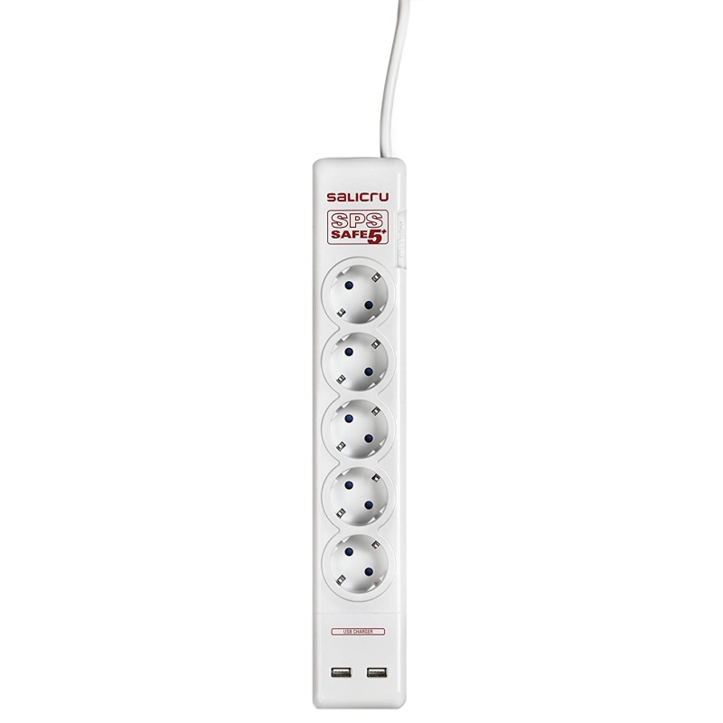 Infortisa Image 1 - Salicru SPS SAFE 5+ Regleta con Protección 5 Tomas