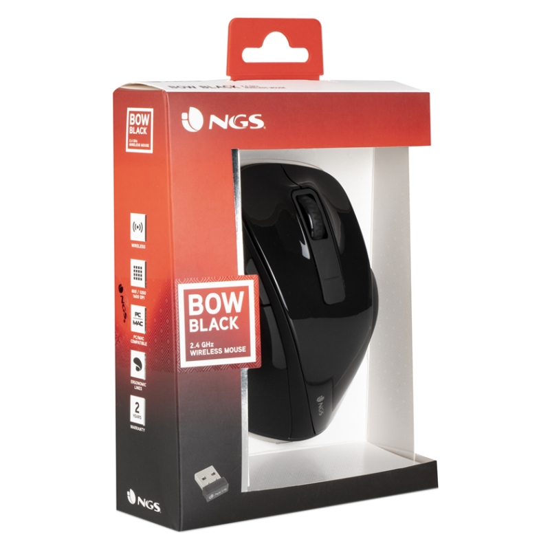 Infortisa Image 3 - NGS Ratón Inalámbrico 2.4 GHz BOWBLACK16000DPI Neg
