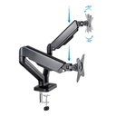 Infortisa Image 1 - Tooq DB5132TNR-B Soporte mesa 2 brazos 17"-32"