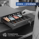 Infortisa Image 5 - iggual Cajón Portamonedas IRON-10 38cm 4+6 negro