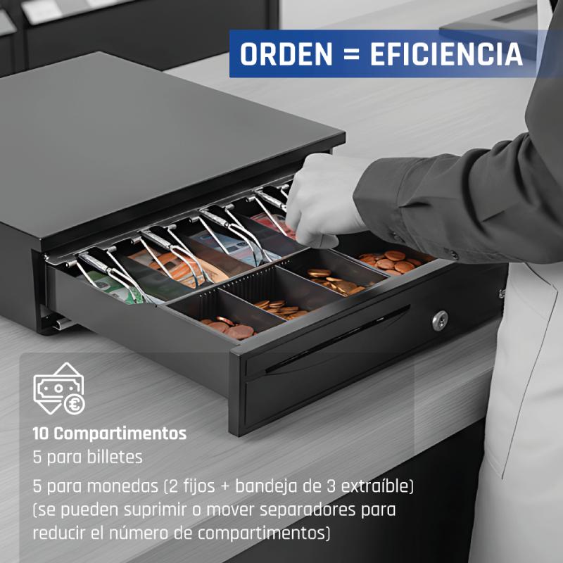 Infortisa Image 4 - iggual Cajón Portamonedas IRON-30 42cm 5+5 negro