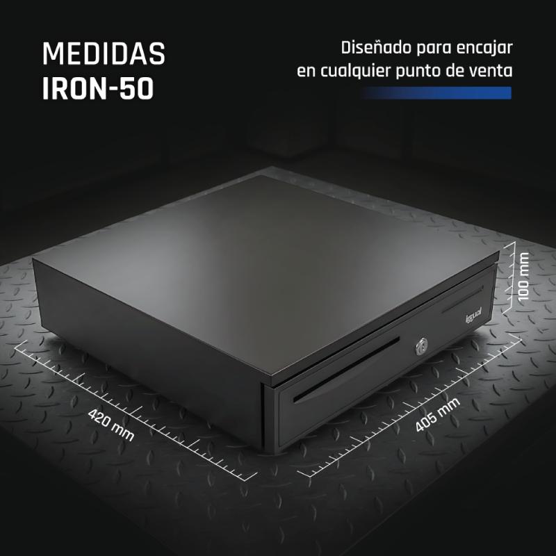 Infortisa Image 4 - iggual Cajón Portamonedas IRON-50 42cm 5+8 negro