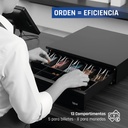 Infortisa Image 5 - iggual Cajón Portamonedas IRON-50 42cm 5+8 negro