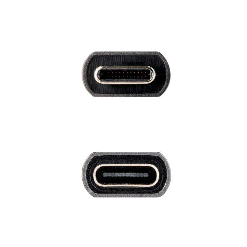 Infortisa Image 1 - Nanocable Cable USB 3.2 Gen2 USB-C M/H 0,5 M Negro