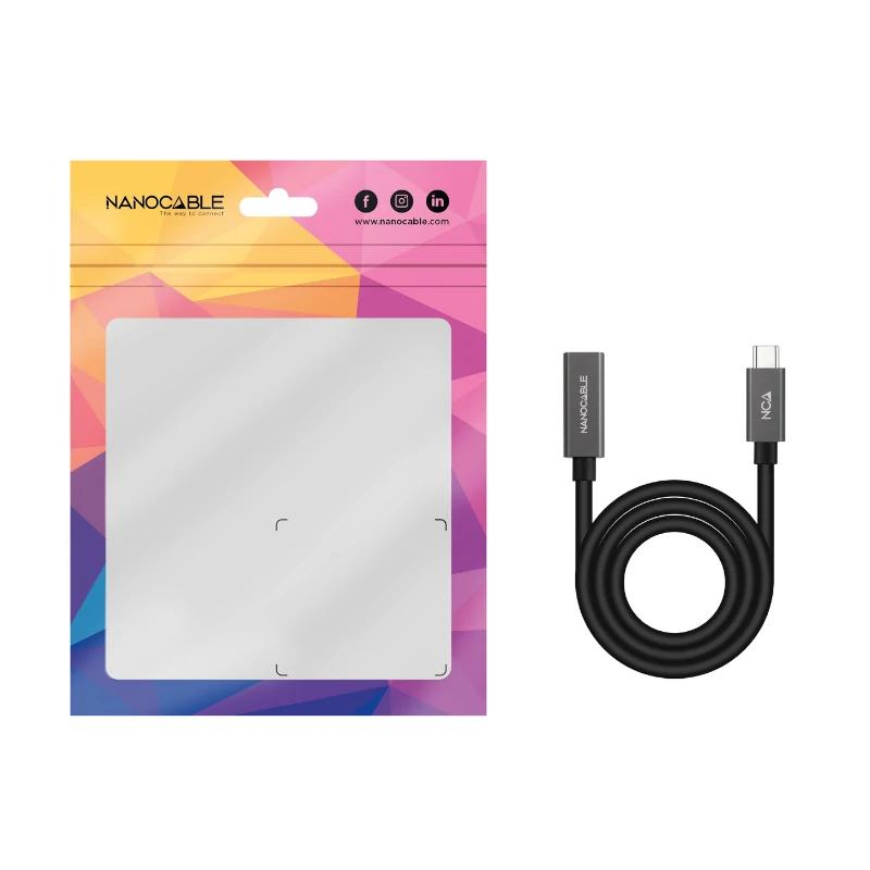 Infortisa Image 3 - Nanocable Cable USB 3.2 Gen2 USB-C M/H 0,5 M Negro