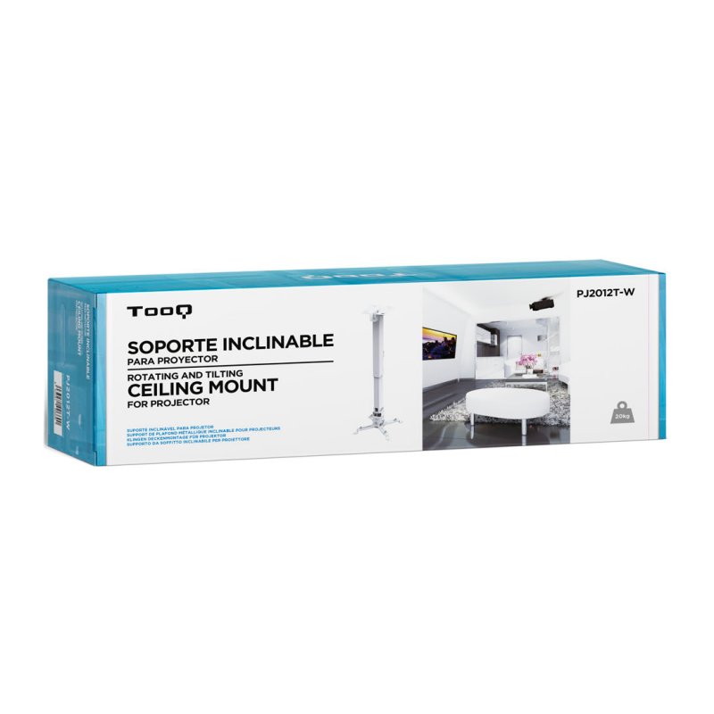 Infortisa Image 3 - Tooq PJ2012T-W Soporte Proyector Techo Blanco