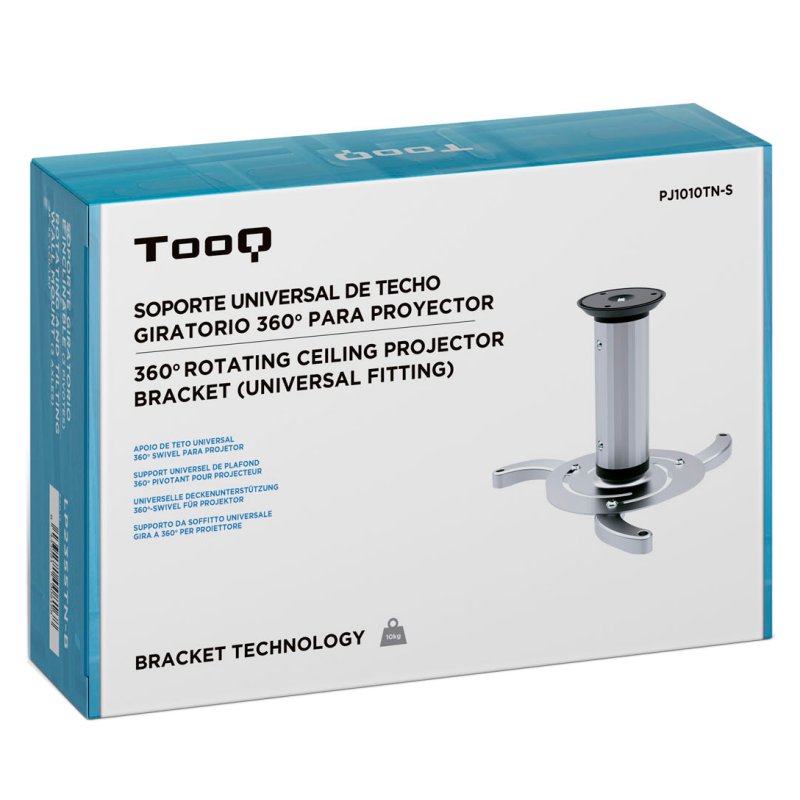Infortisa Image 3 - Tooq PJ1010TN-S Soporte Proyector Techo Plata