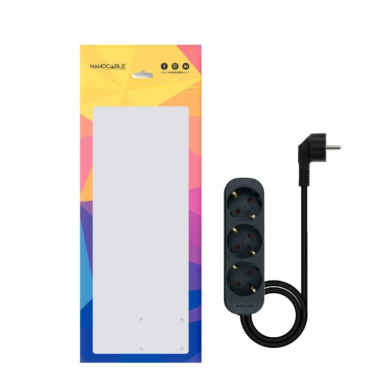 Infortisa Image 2 - Nanocable Regleta de Enchufes 4 Tomas 1.4 m Negro