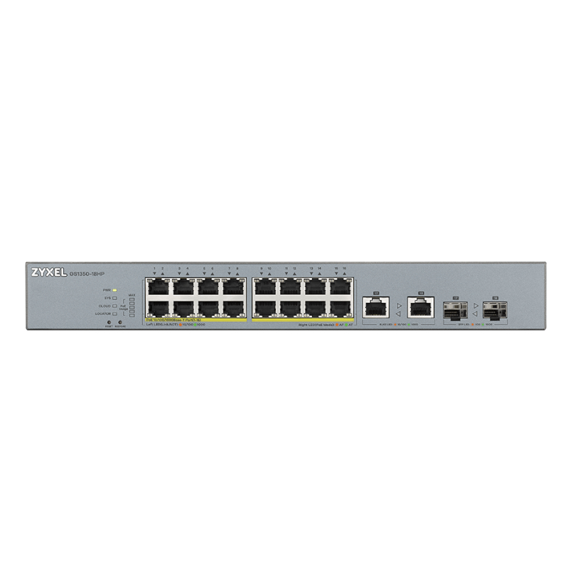 Infortisa Image 1 - ZyXEL GS1350-18HP Switch 16xGB PoE 2xSFP 250W