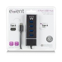 Infortisa Image 1 - Ewent E1137 HUB USB TIPO C 4 PUEROS USB 3.1