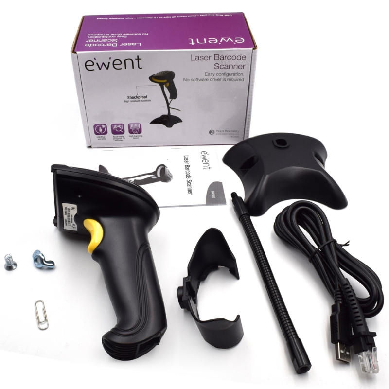 Infortisa Image 3 - Ewent Lector código de barras EW3400 1D Láser Usb