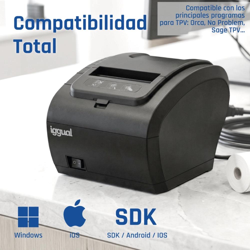 Infortisa Image 6 - iggual Impresora Térmica TP8002 USB+RS232+Ethernet