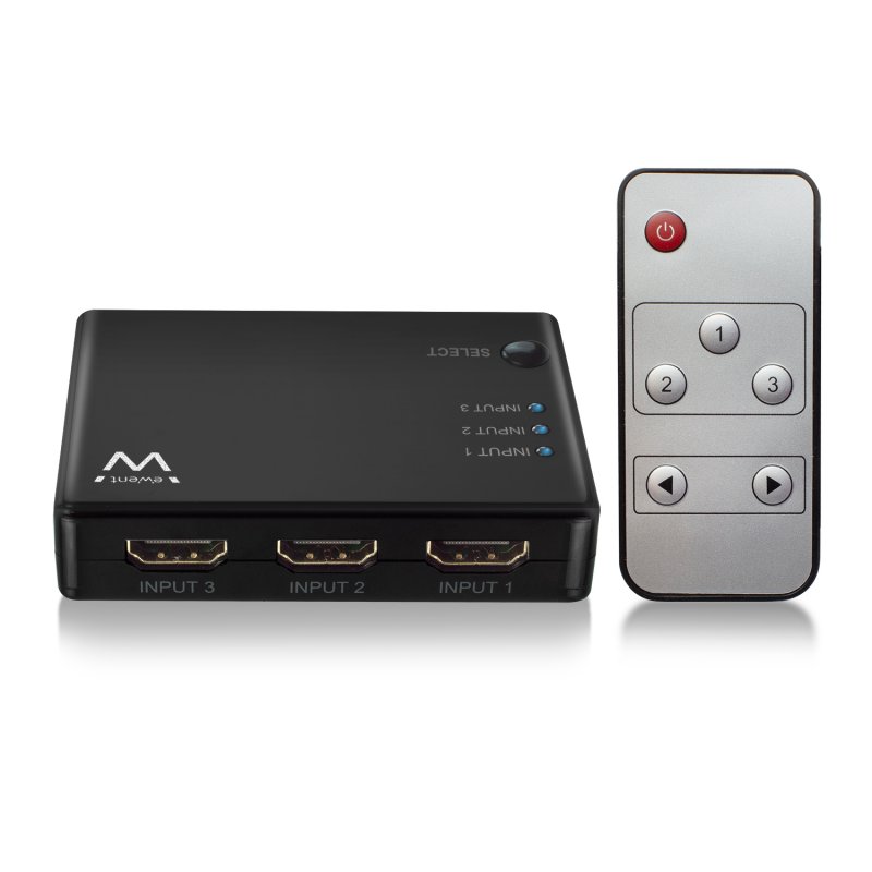 Infortisa Image 1 - EWENT EW3730 Switch HDMI 4K 3x1con mando distancia
