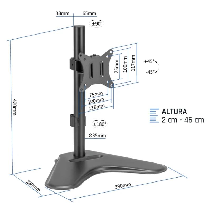 Infortisa Image 3 - iggual SSM01 Soporte sobremesa 1 monitor 13"-32"