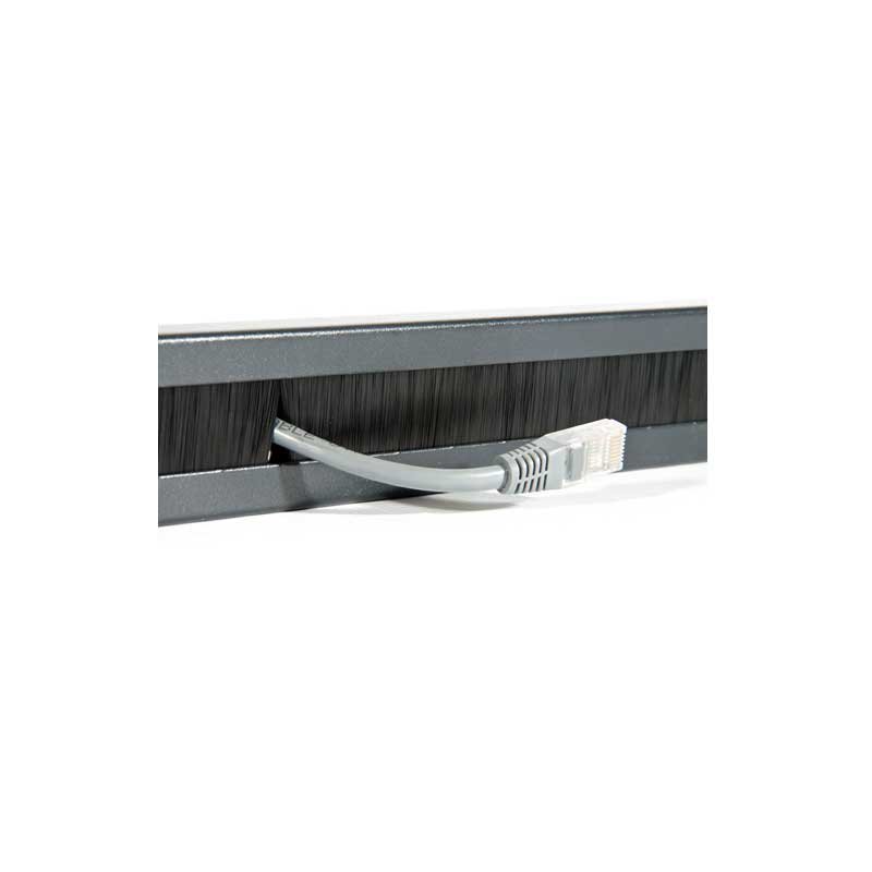Infortisa Image 2 - 2LAN Panel Pasacables de Cepillo 19" 1U Metal