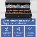 Infortisa Image 1 - iggual Cajón Portamonedas IRON-70 44,5cm 5+8 negro
