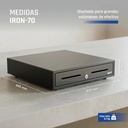Infortisa Image 5 - iggual Cajón Portamonedas IRON-70 44,5cm 5+8 negro