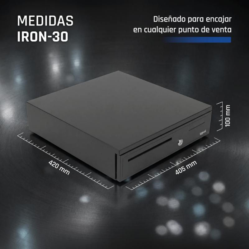 Infortisa Image 4 - iggual Cajón Portamonedas IRON-35 42cm 5+6 negro