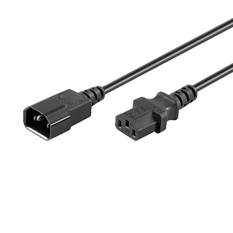 Infortisa Image 1 - Ewent Cable alimentación VDE C14-C13, M/F, 1.80 m