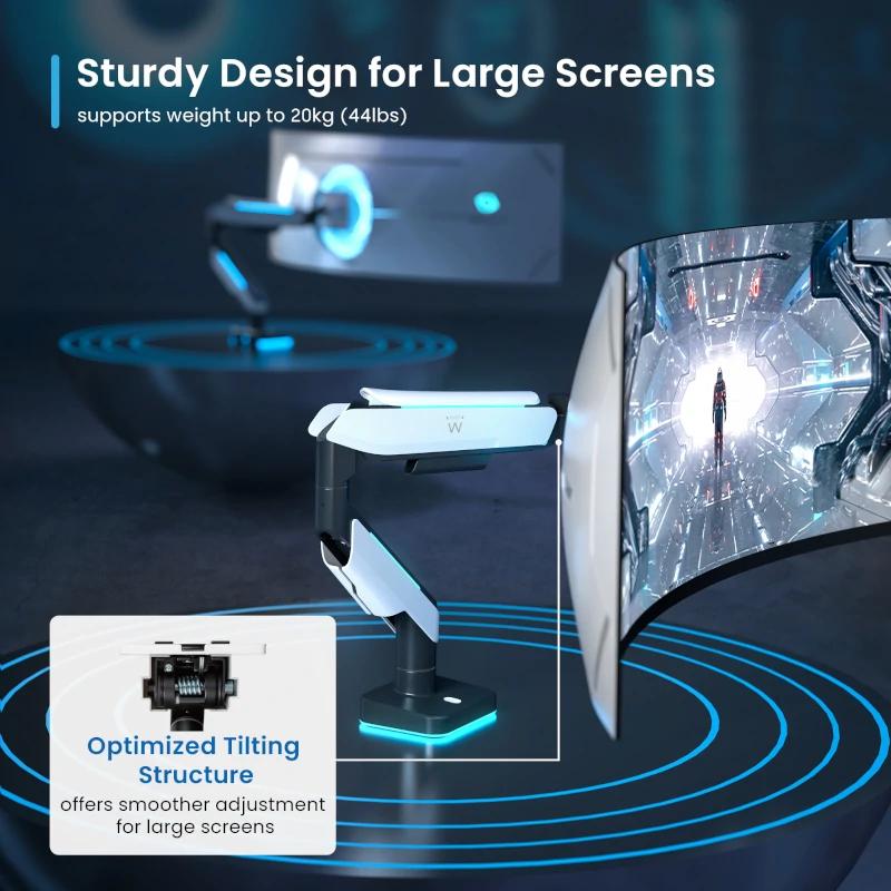 Infortisa Image 3 - EWENT EW1509 Soporte monitor 0-49" con luces RGB