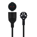 Infortisa Image 2 - Nanocable Cable Alim. Alargador schuko negro 3 M